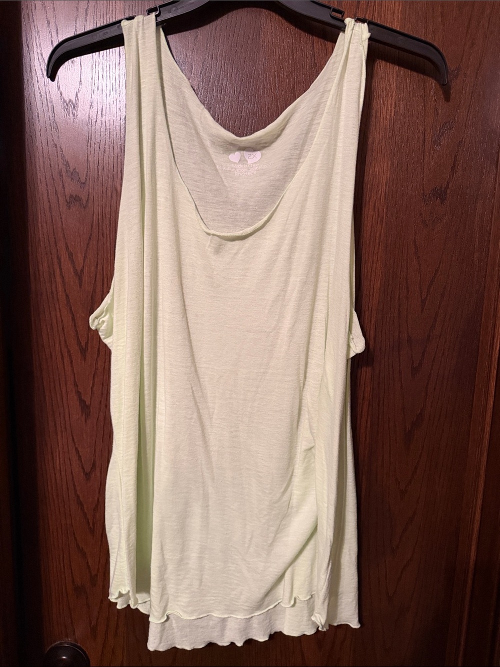 Derek Heart Light Green Scoop Neck Tank Top